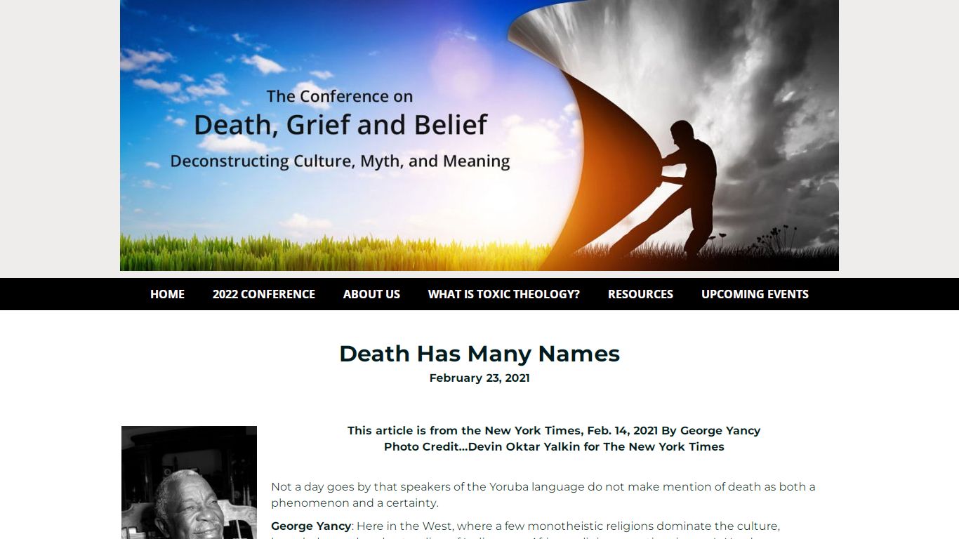 Death Has Many Names - Death, Grief, and Belief